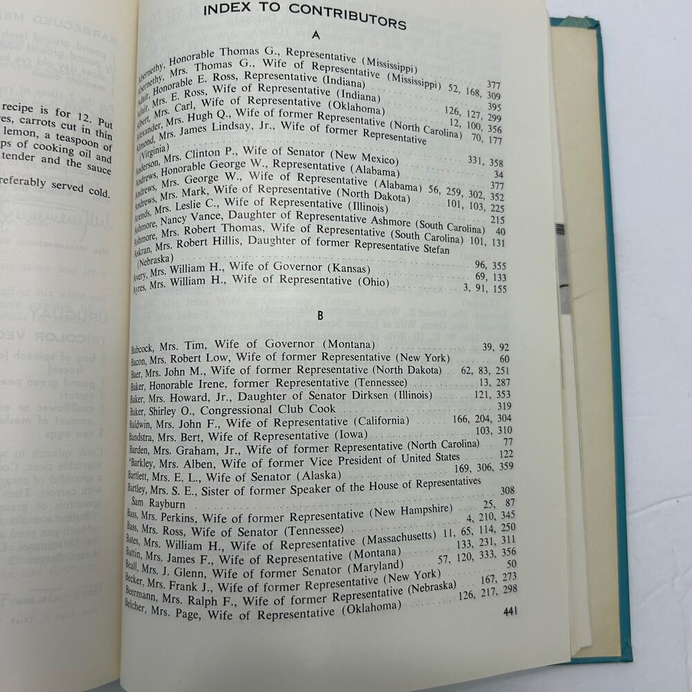 Vintage 1965 7th Edition "The Congressional Club" Cookbook Hardcover - Picture 7 of 8